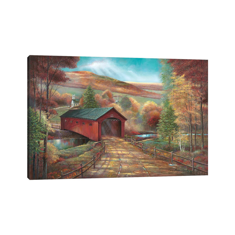 Pont West Arlington par Ruane Manning - reproduction d'art, Sans mat, H 26 po x l 40 po x 1,5 po, Toile tendue