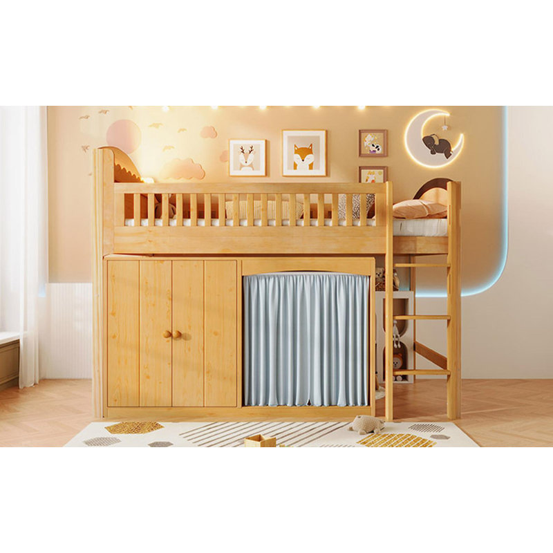 Twin Size Loft Bed, Wood