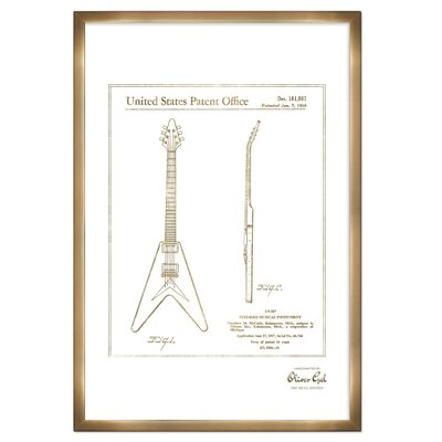 Gibson Flying V 1958 - Picture Frame Print -  Williston Forge, WLFR2323 39940434