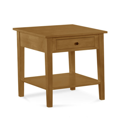 Table de bout haute en bois massif avec rangement East 25 po