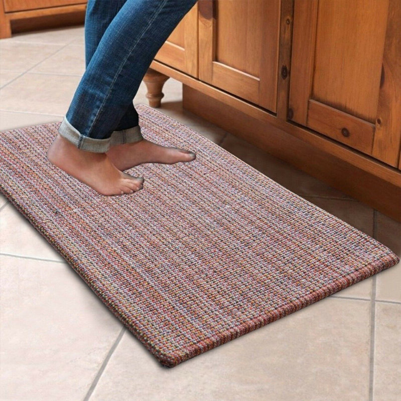 Tapis de cuisine antidérapant Doniesha, Orange