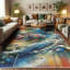 Machine Printed 177cm X 122cm Area Rug
