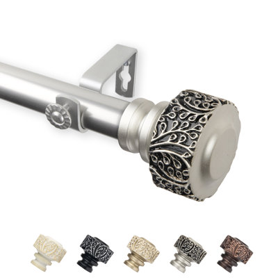 Joben Adjustable Single Curtain Rod