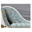 Chaise longue de style européen en bois massif sculpté et en tissu, pour chambre et salon