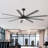  Nachelle 72"/84" Modern DC Ceiling Fan with LED Light, 9 Reversible Blades, Remote Control & Multiple Downrods Included, Large Indoor/Outdoor Fan for Living Room, Patio, Great Room – Matte Black-877622725