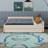 Upholstered Platform Bed with USB and Twin Size Trundle-94375233