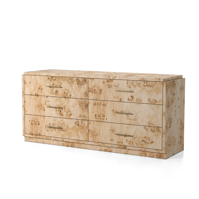 Commode 6 tiroirs Kingston, Beige