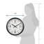 Horloge à quartz industrielle 16 "noire