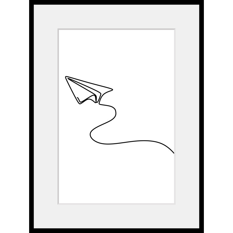 Papierflieger - Picture Frame Rectangle Print, 60 cm H x 50 cm W