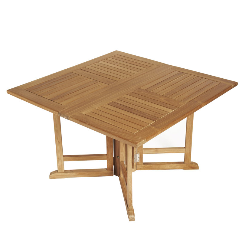 Ellie-Maye Square Teak Folding Outdoor Dining Table , 47'' in. W 47'' in. D