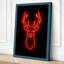 Neon Deer Modern - Wrapped Canvas-450936726-450936733
