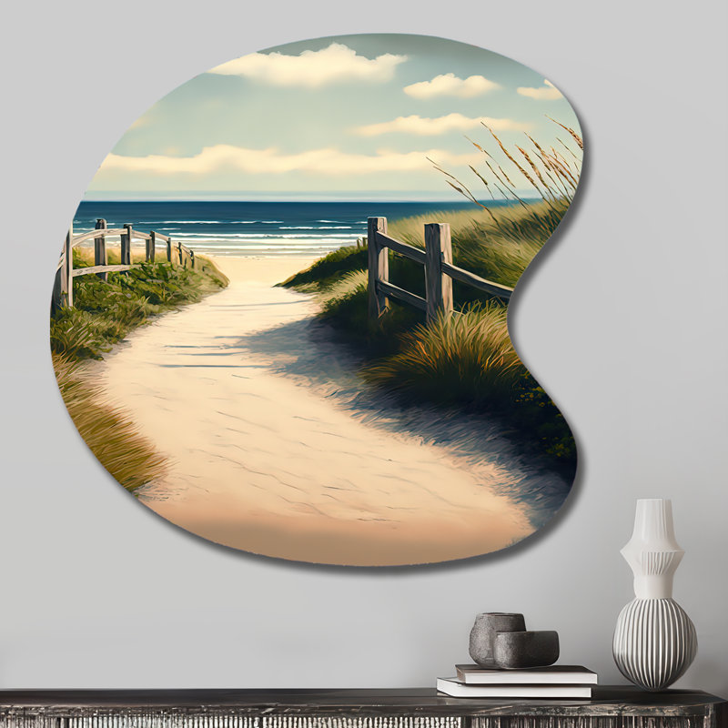 Sabatino - Unique Shape Coastal Beach, reproduction d'art asymétrique, H 27 po x l 27 po