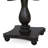 7 Piece Kitchen Table Set Consists of a 48" Round Table with Pedestal and 6 Black Polyester Fabric Upholstered Chairs, Sand Blasted Black-394750373
