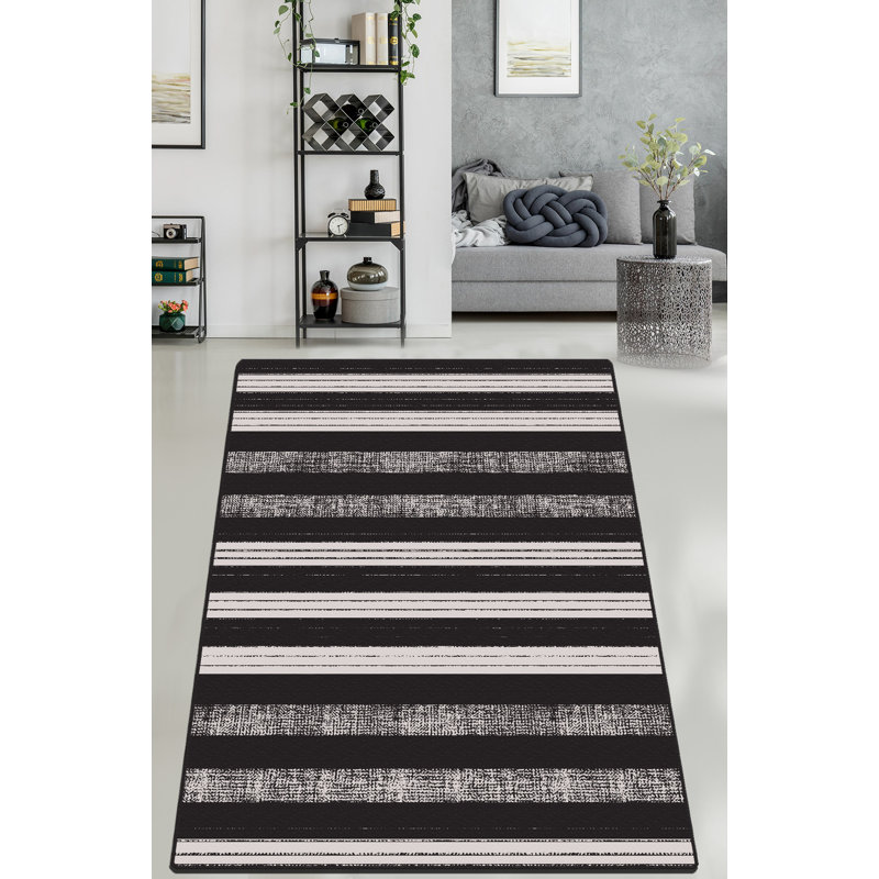 Striped Indoor Rug, Rectangle 3'11" x 4'11"