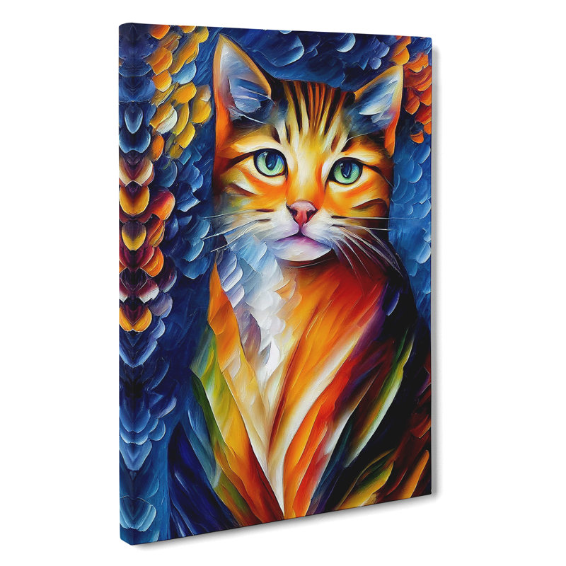 Cat Portrait No.2 - Wrapped Canvas Print, 60cm H x 40cm W