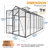 6X14ft Walk-In Outdoor Greenhouse - Polycarbonate Garden Greenhouse With Sturdy Aluminum Frame, Adjustable Vents, Lockable Door & UV Protection For Backyard-128848471