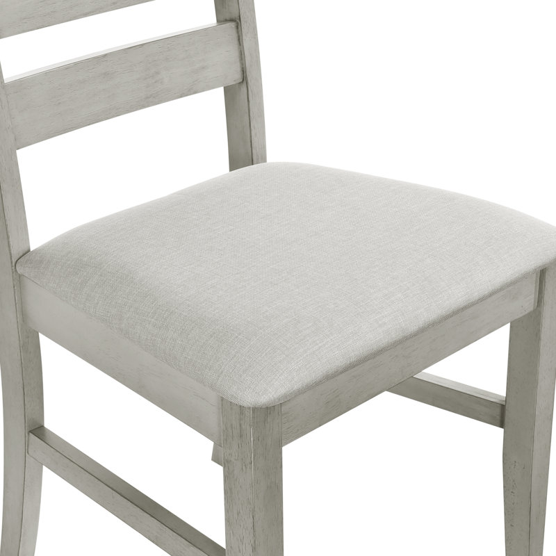 Conchetta Ladder Back Dining Chair, 37.2" H x 21" W x 18.85" D, Gray
