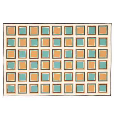 Tapis carré en nylon touffeté lavable Retro