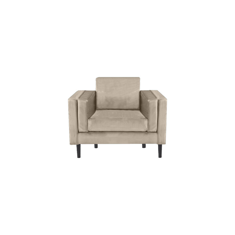Deavian Velvet Armchair, Taupe