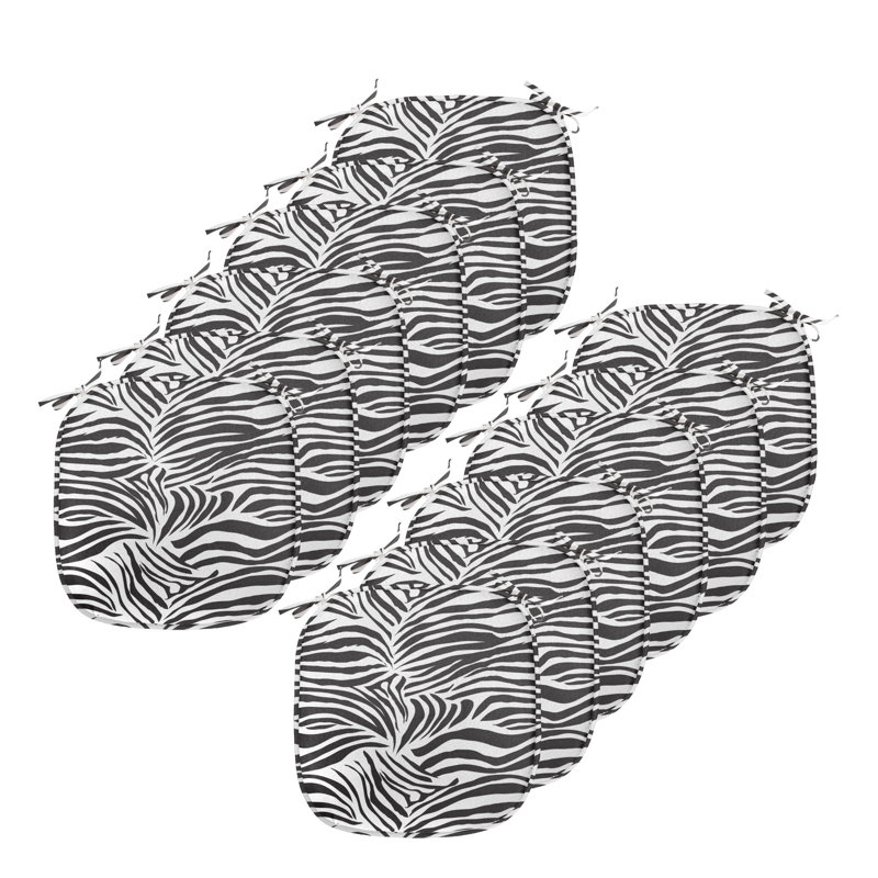 Zebra Print Chair Pad Cushion