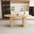 Oval Dining Table With Wood Strip Base-391441974