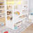 Full Metal Loft Bed with Stairs Storage, 4-Shelf Rack & Charging Station for Kids & Teens-1032888723