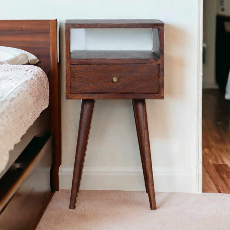 30cm W Solid Wood Bedside Table