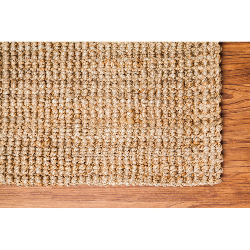 Fermin Chevron Jute / Sisal Area Rug, Runner 76 x 244cm
