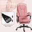 Fauteuil de massage vibrant à 7 points avec dossier haut et fonction inclinable, rose-1281771150