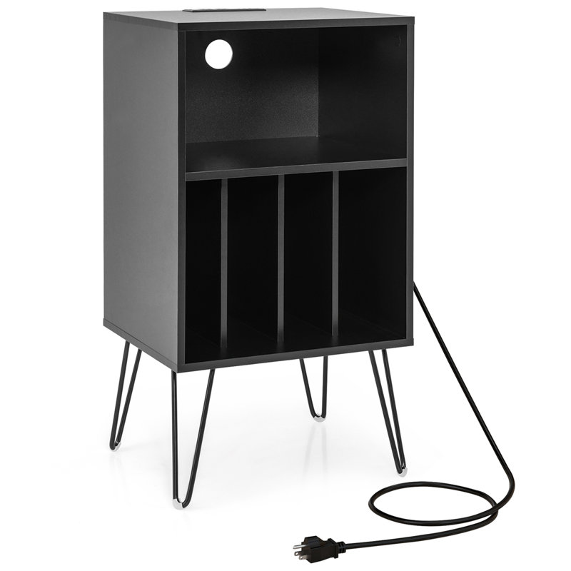 Cebria 35'' W Nightstand, Black
