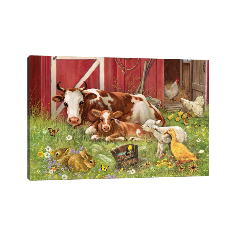 Barnyard Babies by Greg & Company - Wrapped Canvas Painting, 30.48 cm H x 45.72 cm W
