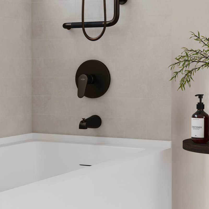 Tub Spout with Diverter Universal Connection, Bronze frotté à l'huile