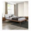 Ensemble de chambre à coucher grand lit avec tête de lit à panneau et 2 tables de chevet, collection 3 pièces à finition noyer
