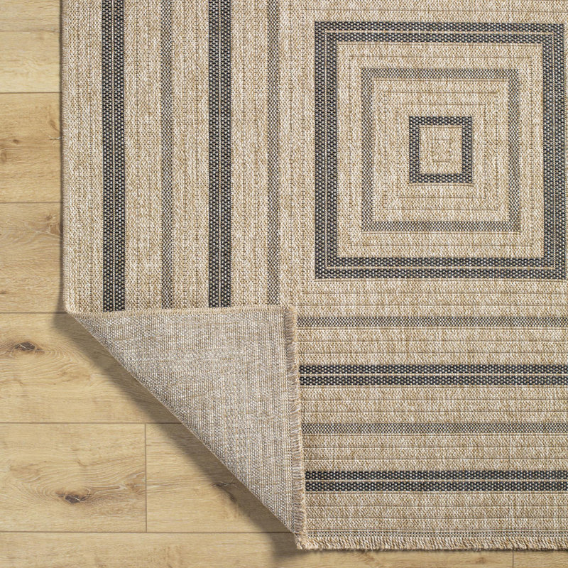 Bejtush Geometric Rug, Square 3'2"