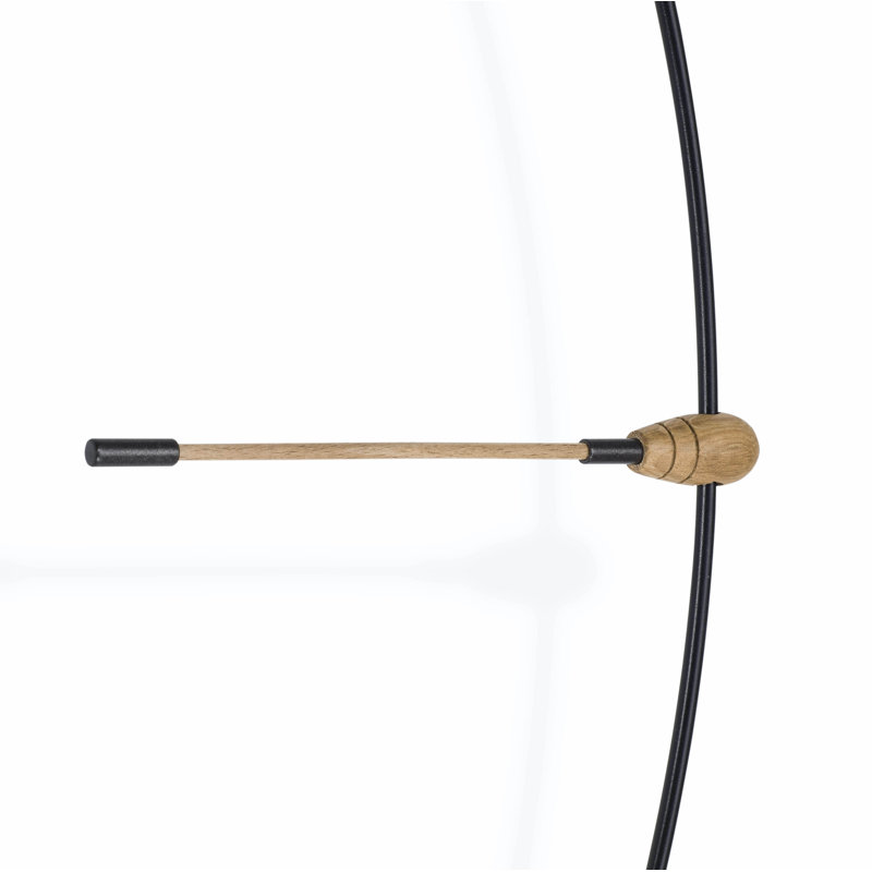 Mini Bilbao Wood Skeleton Wall Clock, Black/Oak