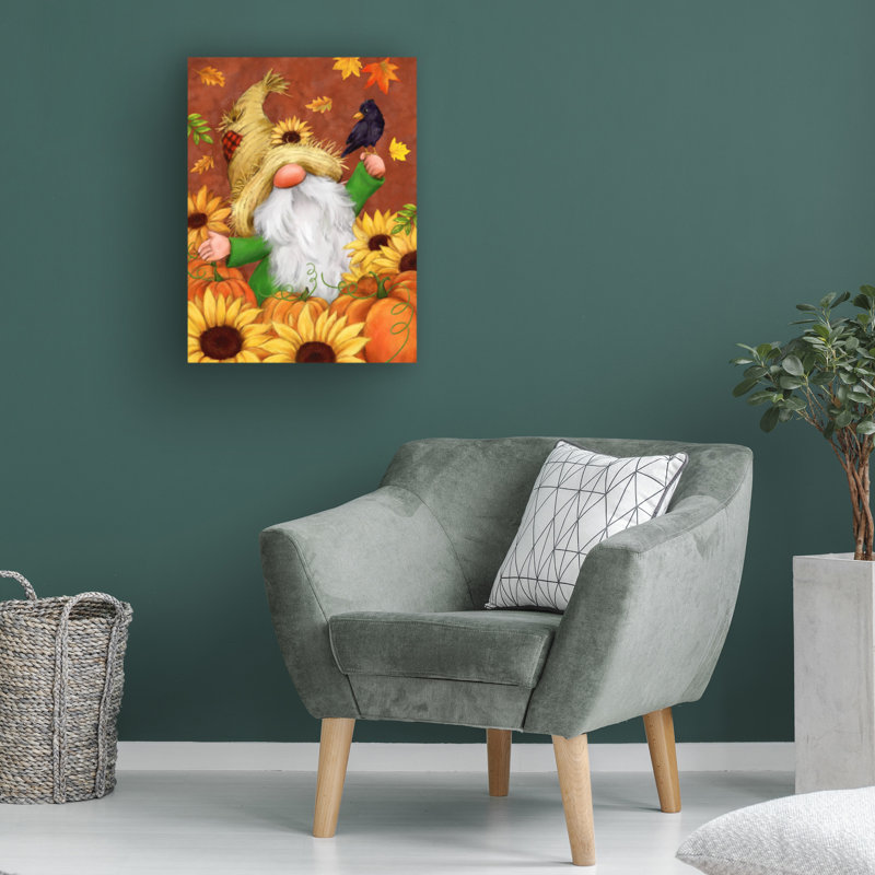 Art sur toile, ginome d'automne «ologia », H 14 po x l 19 po