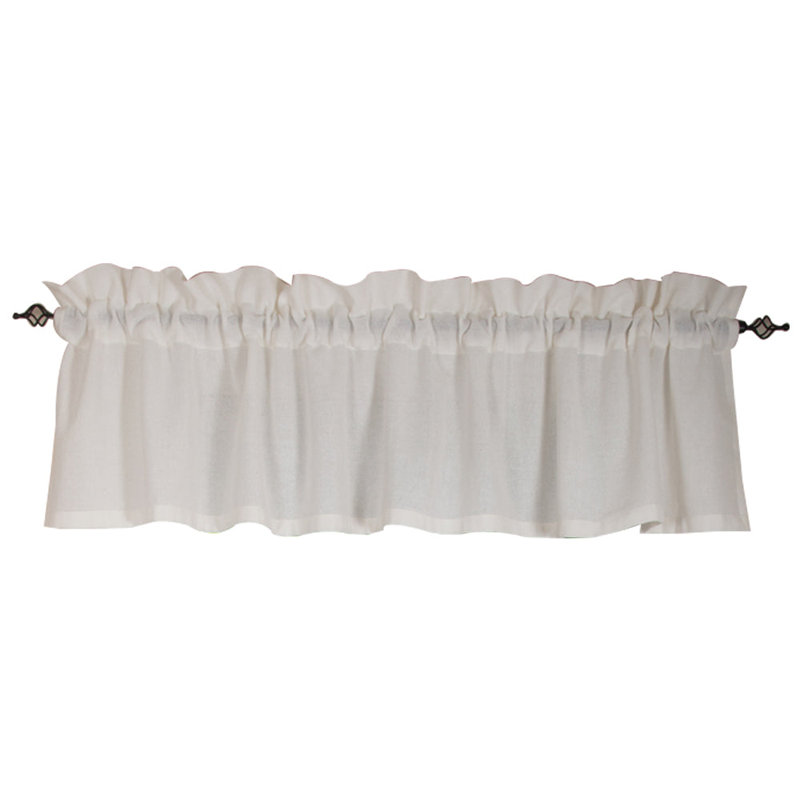 Cantonnière en coton de 15,5 po Karigan, Blanc