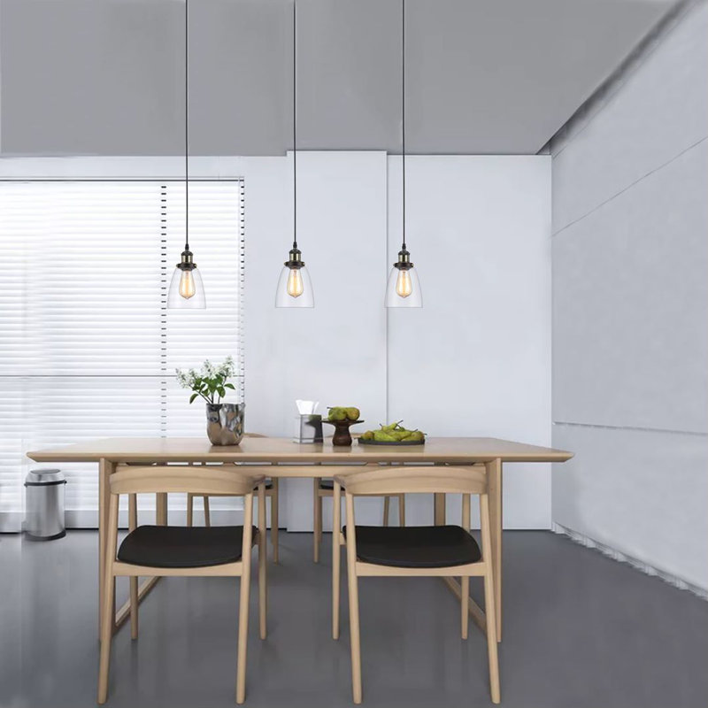 Chloe Lighting Manette Mini Pendant Ceiling Fixture – 9.8" H Industrial-Style 1-Light Rubbed Bronze Hanging Light With 6" Shade