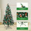 Arbre de Noël en cèdre, arbre de Noël artificiel, arbre de Noël artificiel idéal pour les décorations festives et les décorations de fête (cèdre avec pommes de pin et baies rouges)-1597214041