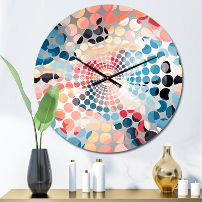 Horloge murale rose tendance Camo
