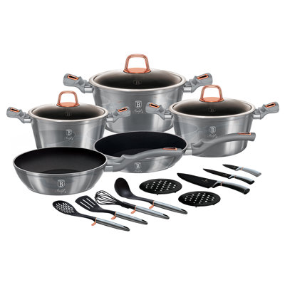 17 - Piece Non-Stick Aluminum Cookware Set