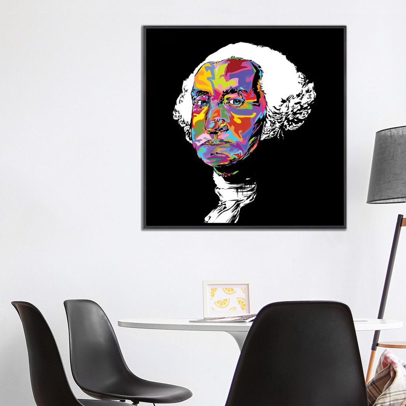Gw par Technodrome1 - impression d'art graphique, Aucun mat, Toile avec cadre noir patiné, H 37 po x l 37 po x P 1,5 po