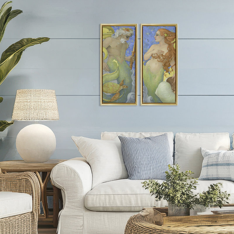 Ensemble de 2 cadres flottants The Gate Keepers, design par Christina P. Wyatt, H 31 po x l 15 po