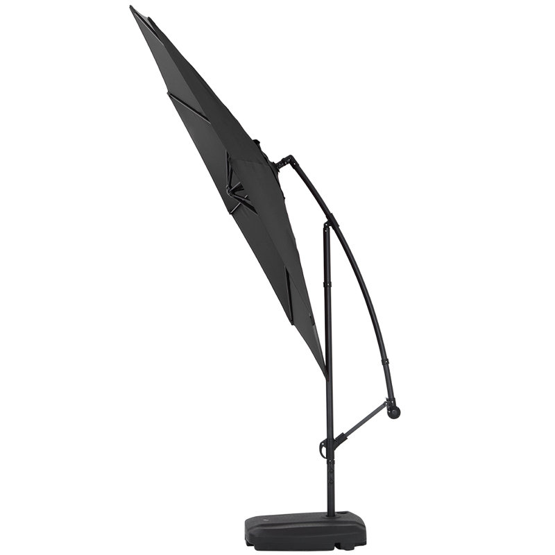 300cm Balcony Parasol, Black