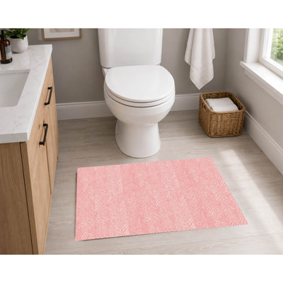 Tapis de toilette rectangulaire antidérapant à chevrons
