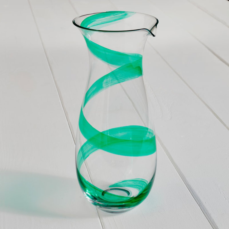 Swirl Carafe, Teal