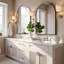 Miroir de salle de bain pour mur, miroir de salle de bain arqué pour meuble-lavabo au-dessus de l'évier, cadre en métal avec verre incassable HD pour entrée, salon, chambre à coucher-437225704-437225706-354296267