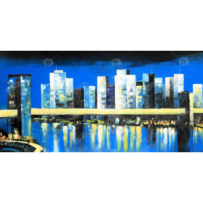 Skyline of lower manhattan - 15.75"x31.50" Desk mat
