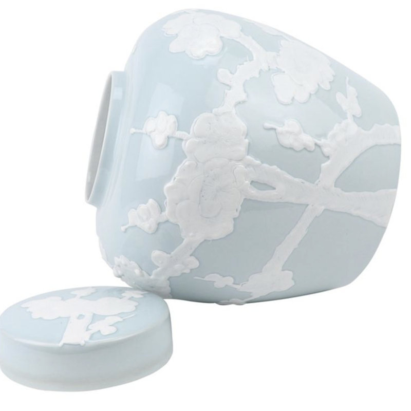 Farahn Handcrafted Porcelain China Jar, Blue