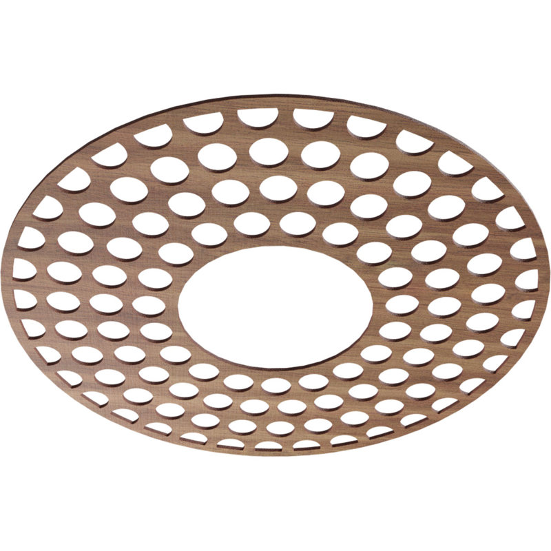 Médaillon de plafond en bois Fink, H 32 po x l 32 po x P 0,38 po, Noyer
